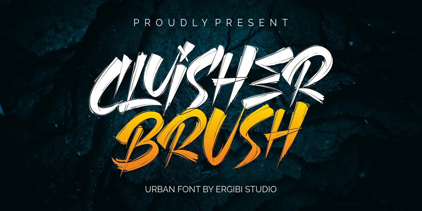 Пример шрифта Cluisher Brush